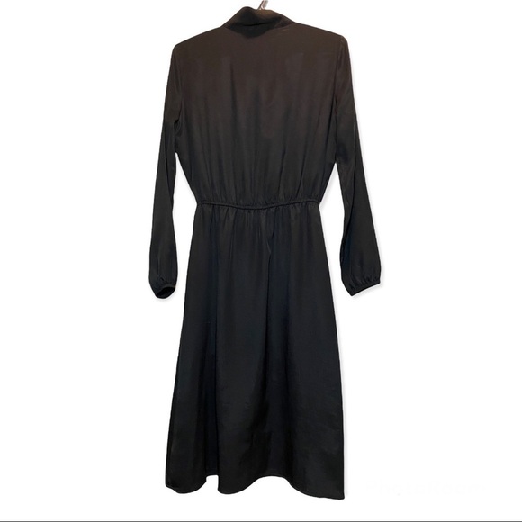 SOLIKA Long Sleeves Neck Tie Black Dress size XS - Picture 6 of 6